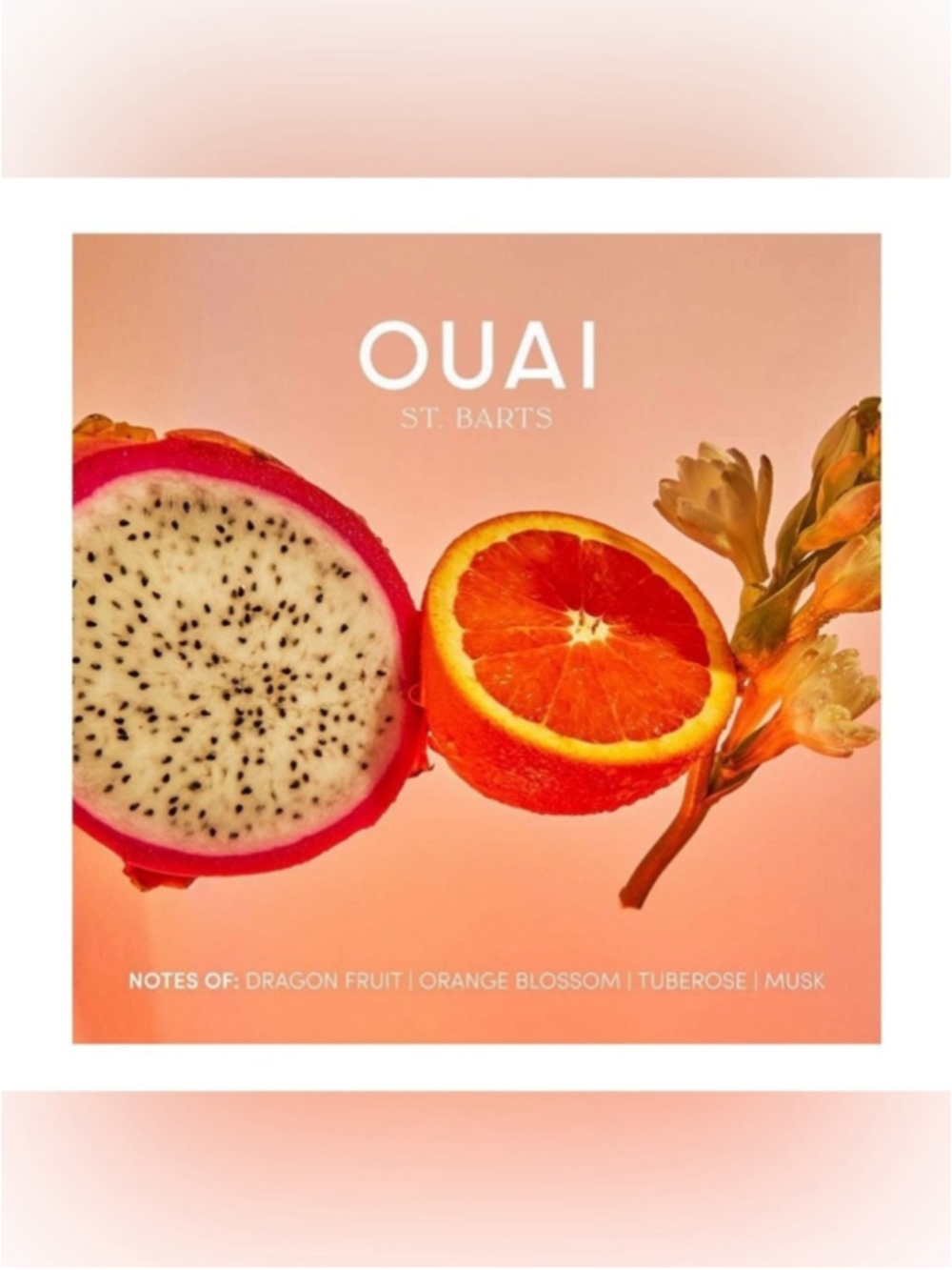 OUAI St. Barts Travel Set Body Cleanser Cream Mist Tropical Scent NEW - Picture 6 of 7